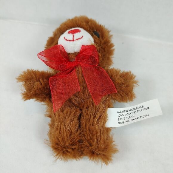 Happy Valentine's Day Mini Novelty Plush Bear Romance Love Anniversary Red Bow - Picture 15 of 15